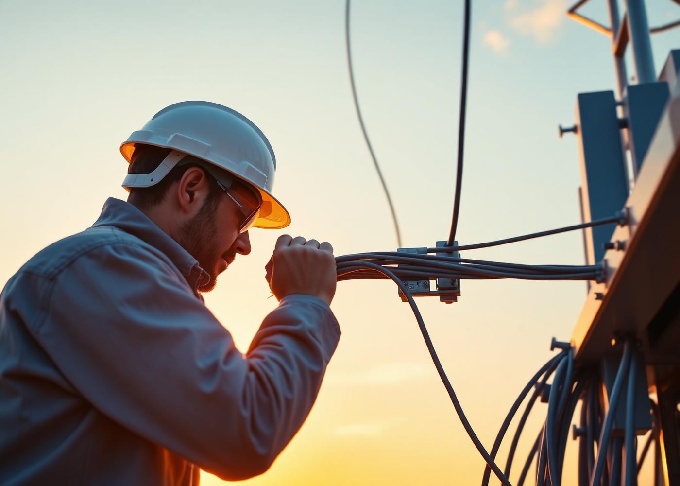Network engineer at work
